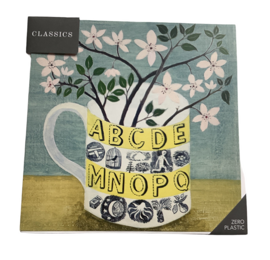 Alphabet Cup and Pink BLossom