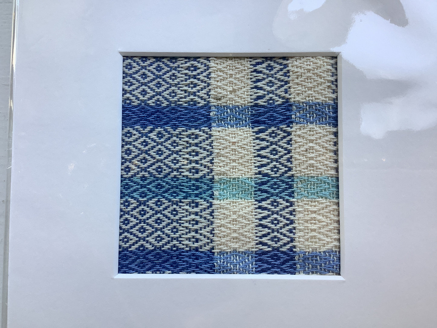 Camphill MK hand woven mounted textile by Becky