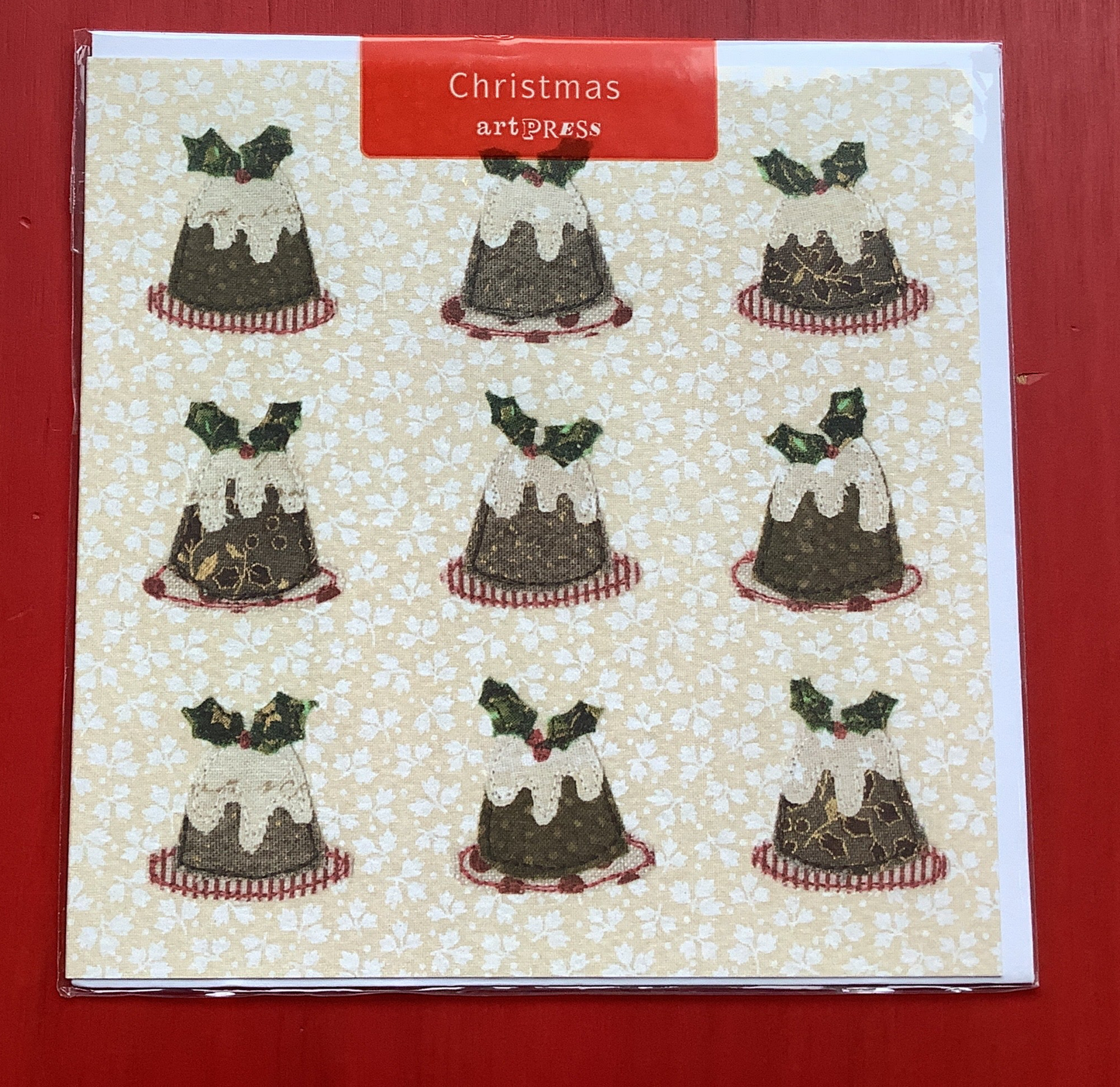 Plum Figgy Puddings Christmas card