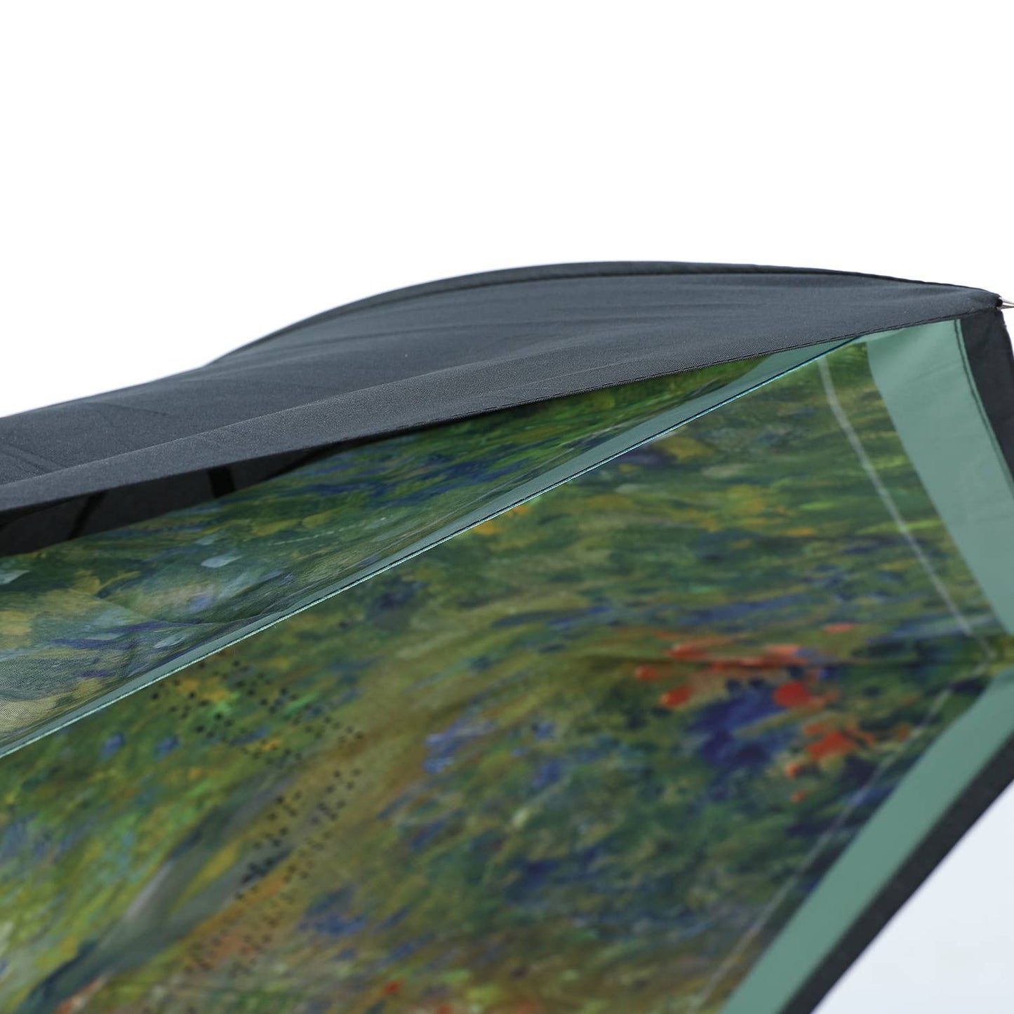 Woman with a Parasol Upside Down Umbrella in Green F976