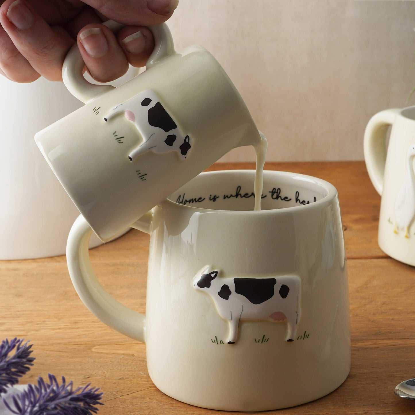 Bramble Farm Cow Milk Jug With Gift Box