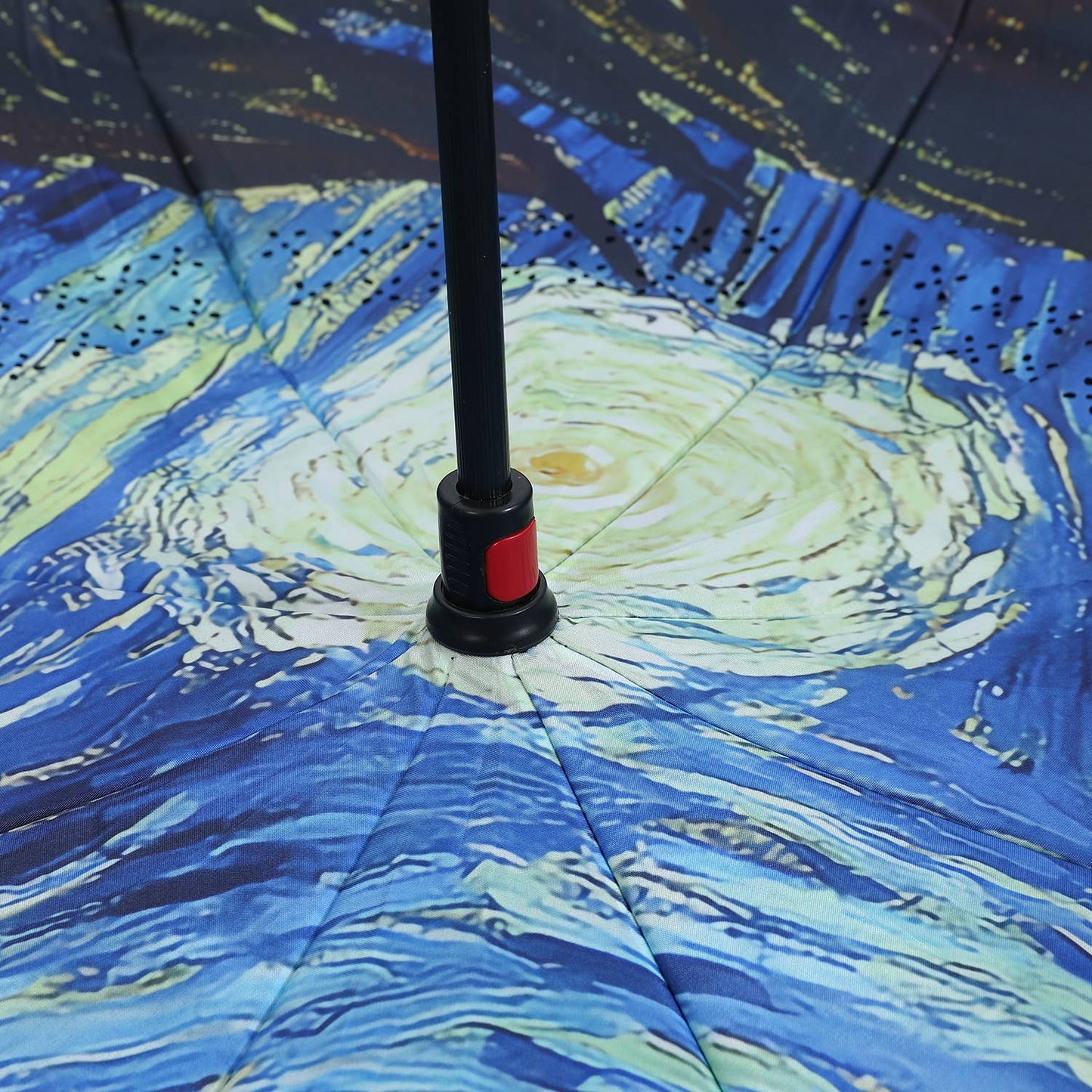 Starry Night in the Rain Upside Down Umbrella in Blue F977