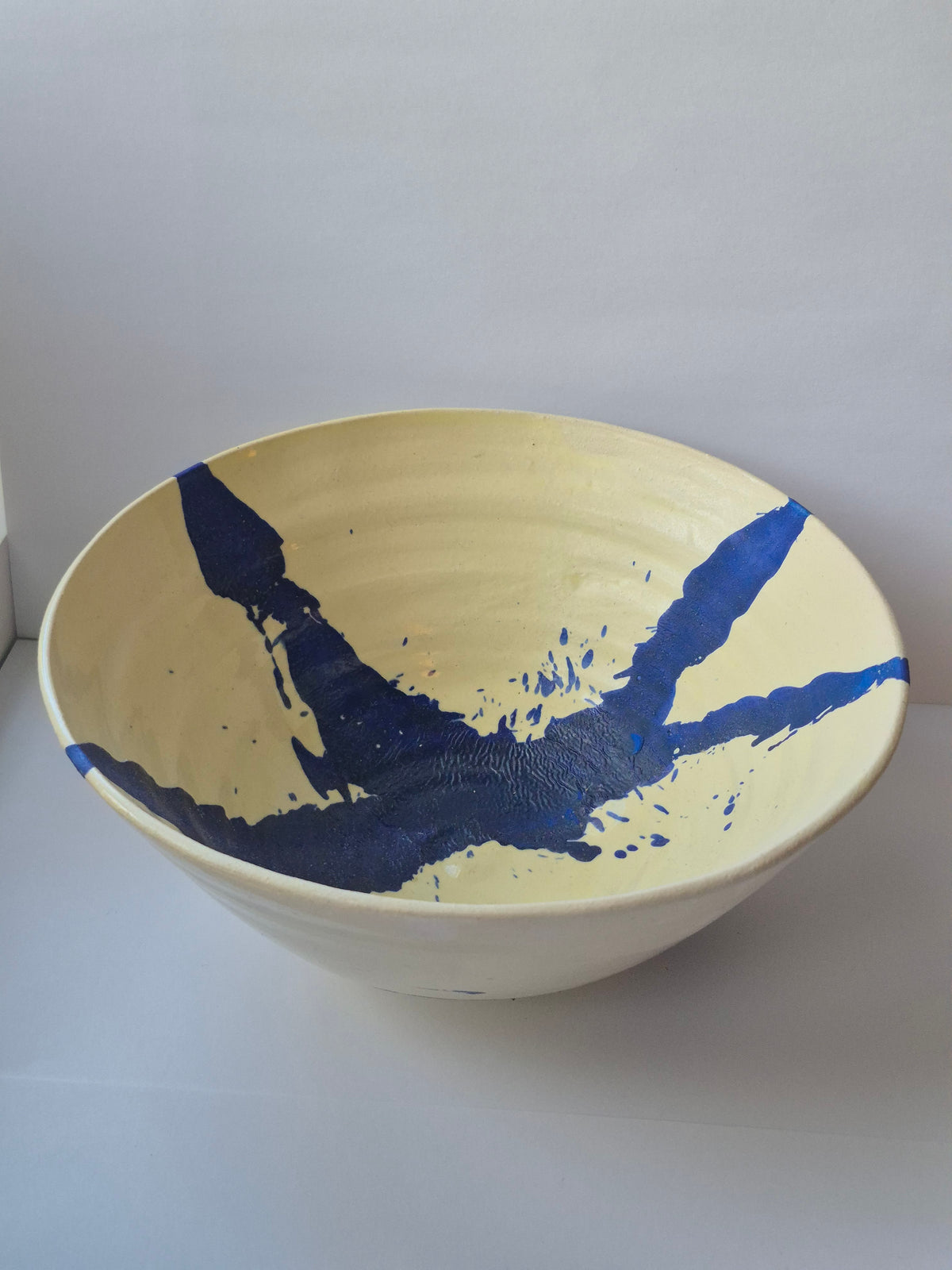 Susie Cousins Blue Stripe Bowl Large
