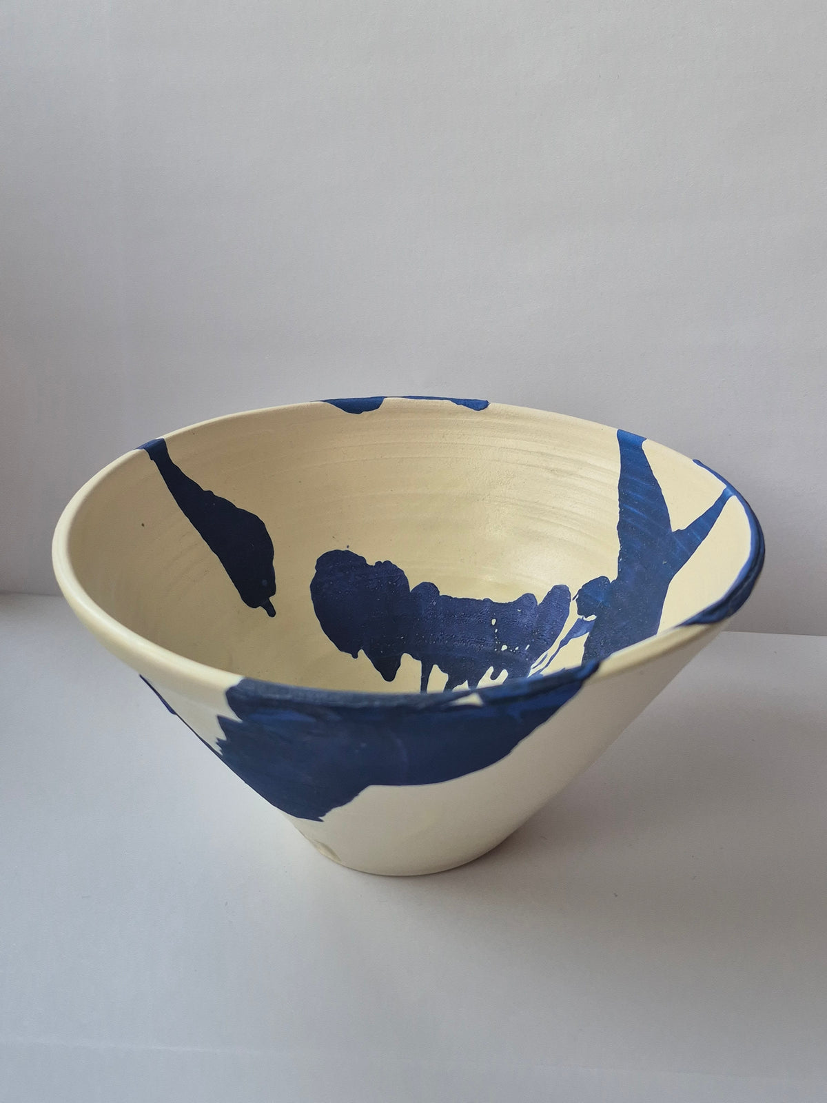 Susie Cousins Blue Stripe Bowl Large
