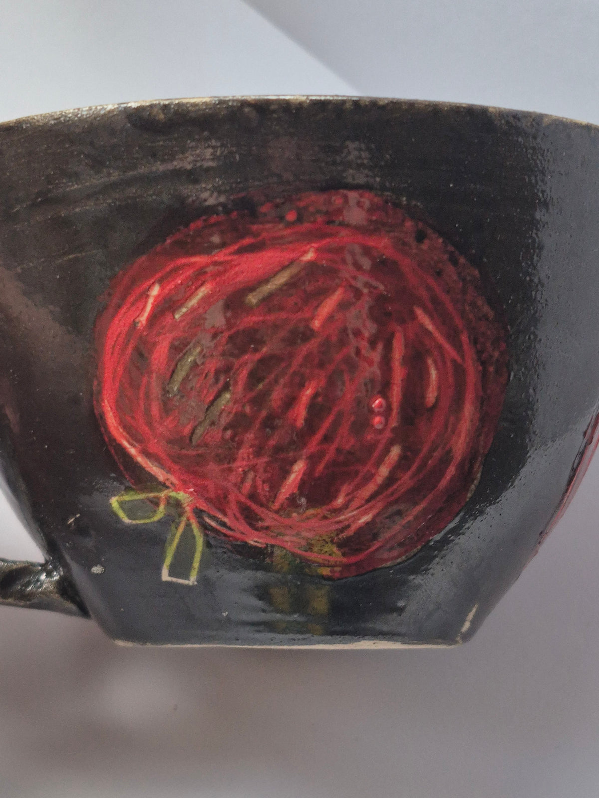 Susie Cousins Red and Brown Cup