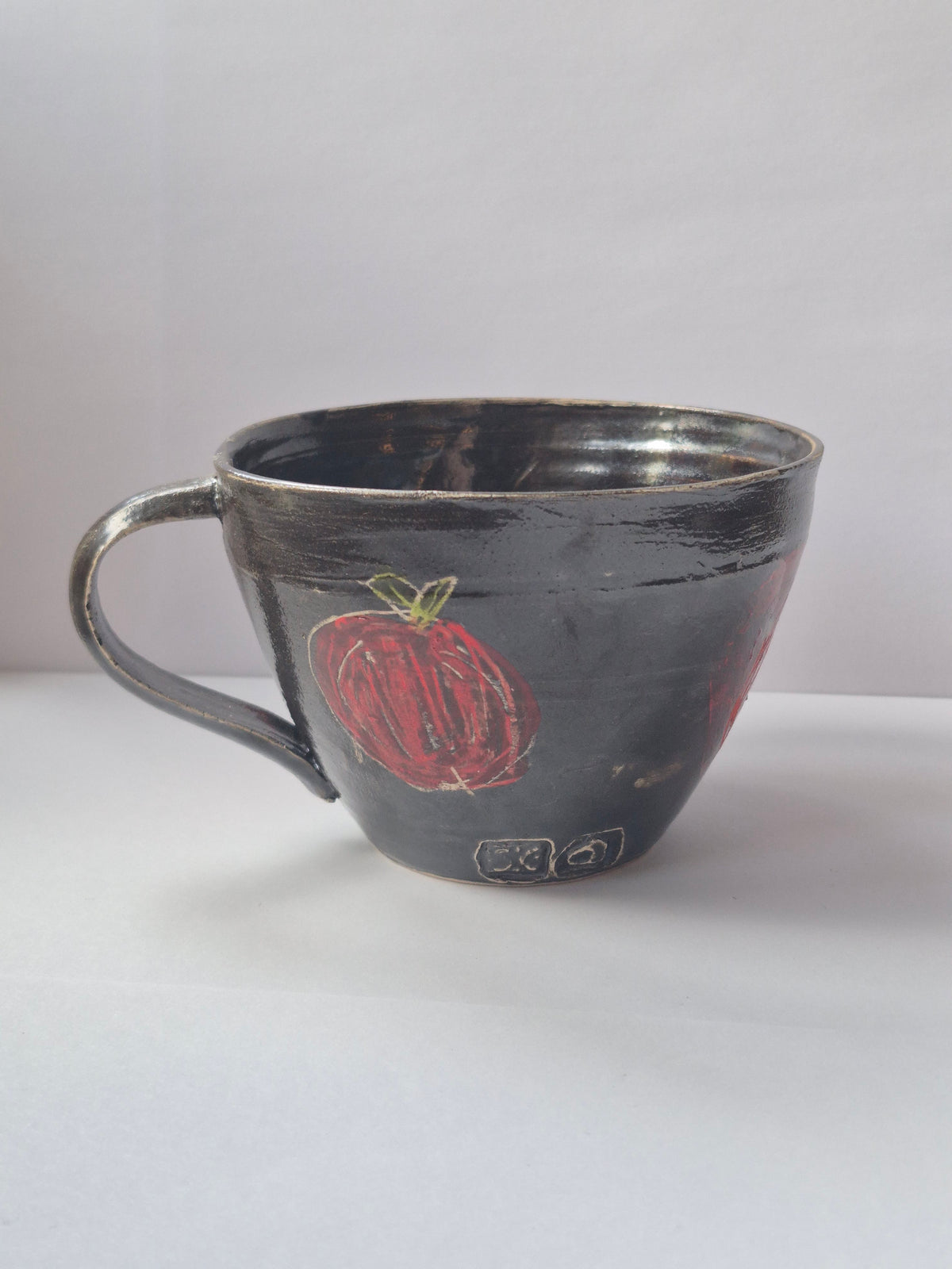 Susie Cousins Red and Brown Cup
