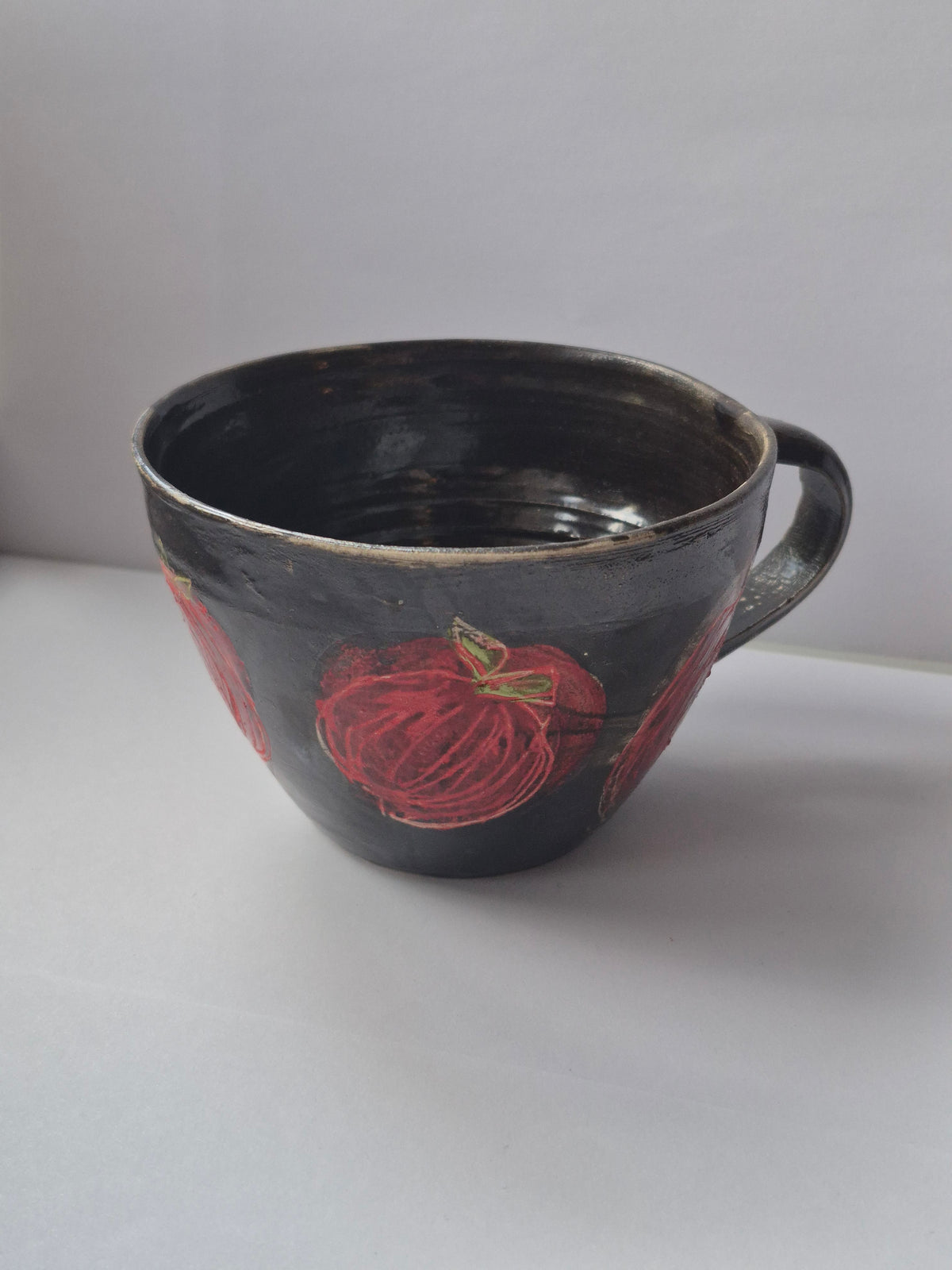 Susie Cousins Red and Brown Cup