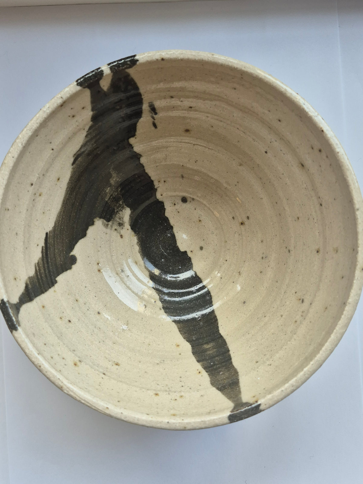 Susie Cousins Grey and Stripe Bowl