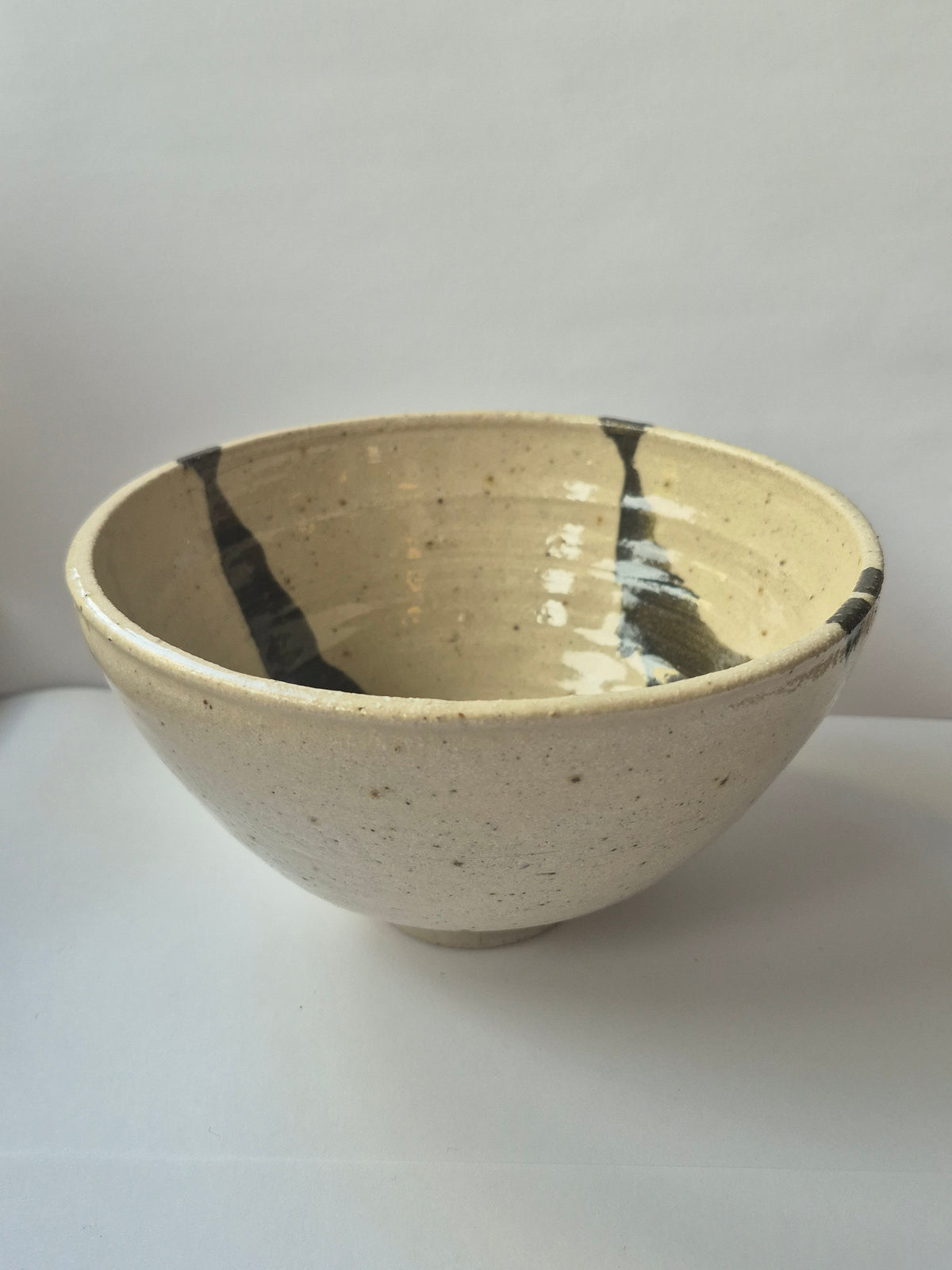 Susie Cousins Grey and Stripe Bowl
