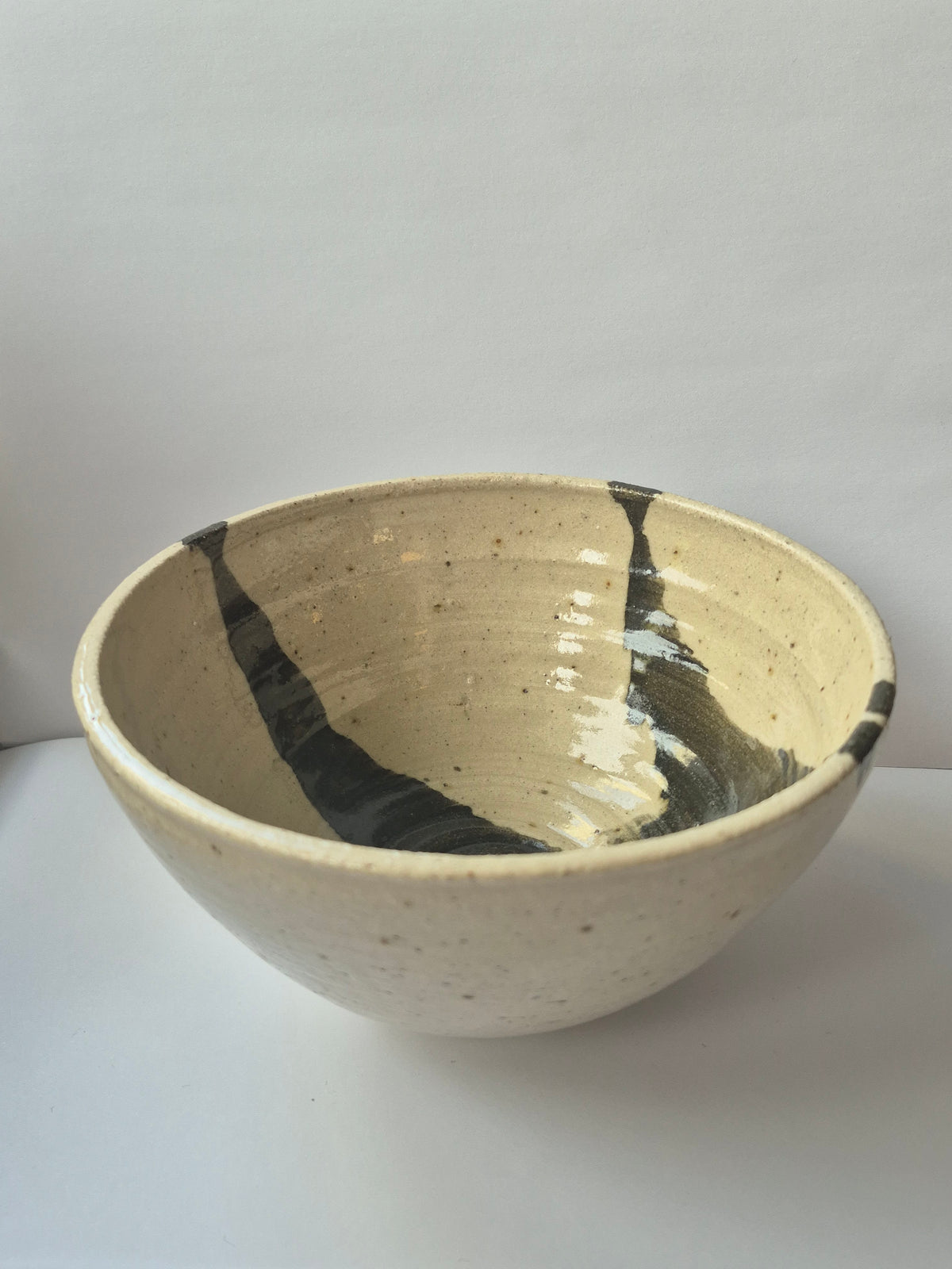 Susie Cousins Grey and Stripe Bowl