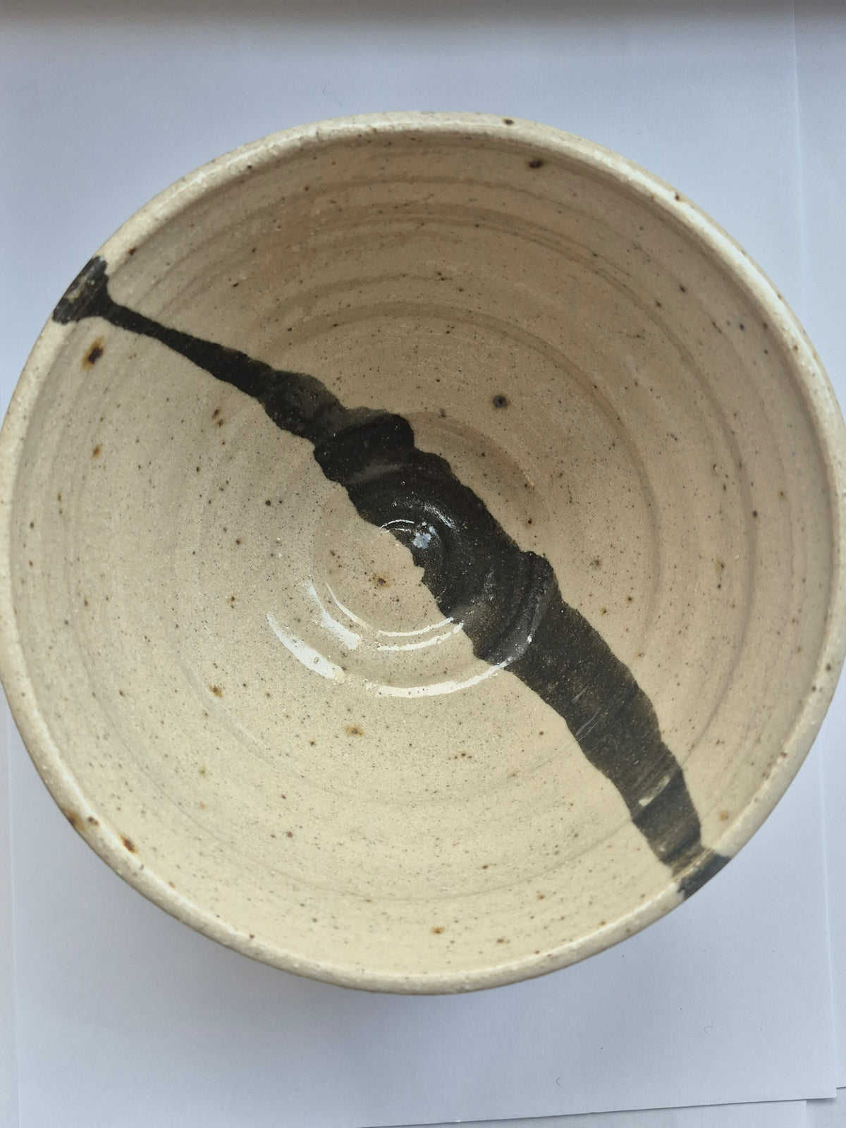 Susie Cousins Grey and Stripe Bowl