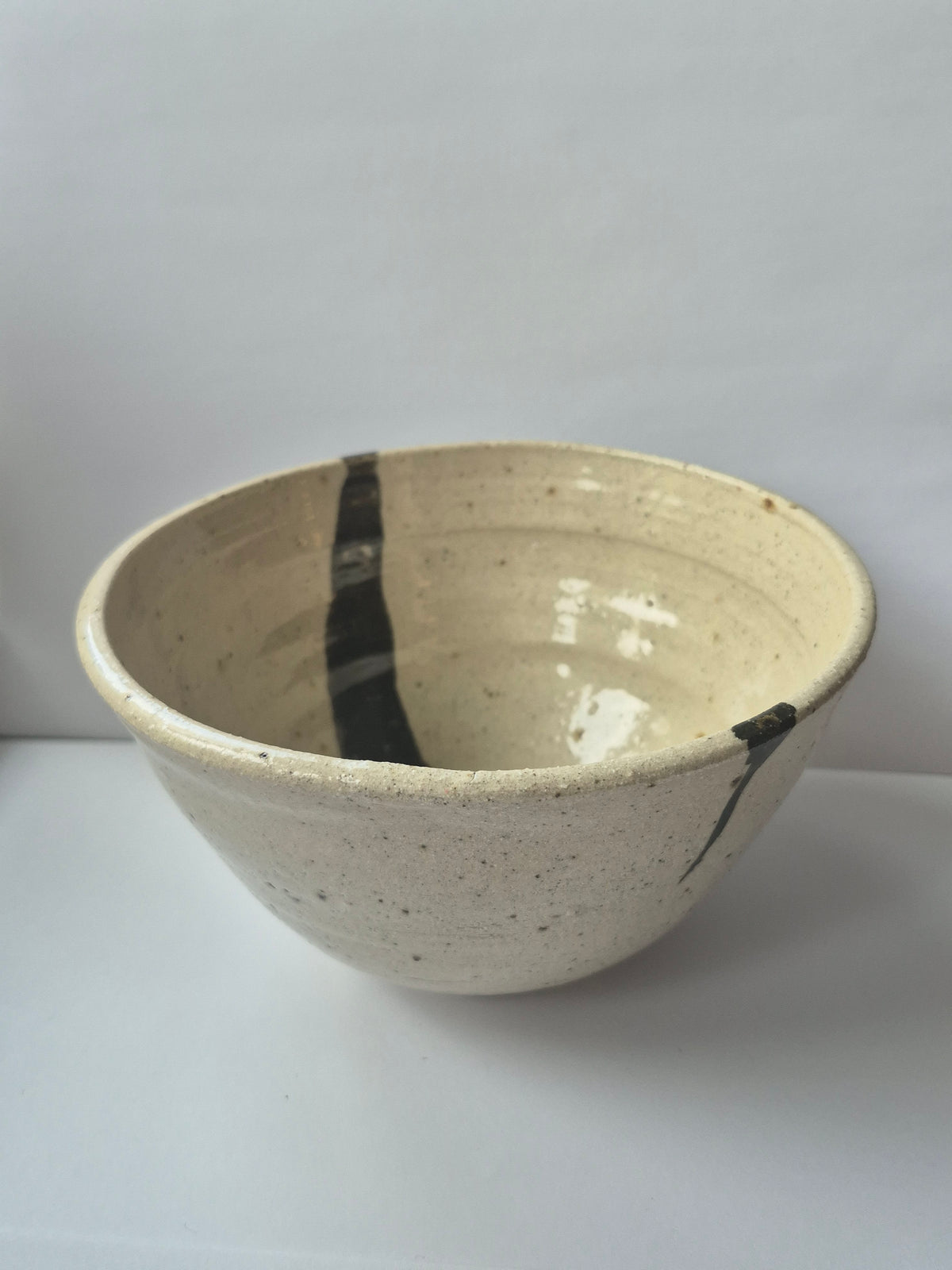Susie Cousins Grey and Stripe Bowl