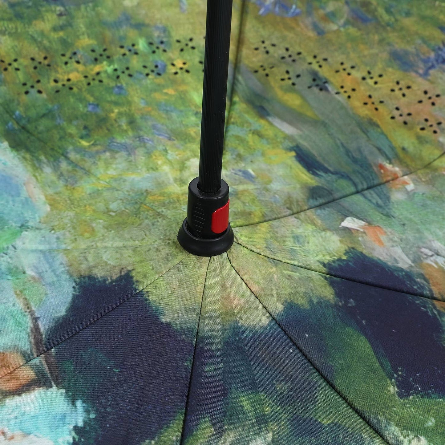 Woman with a Parasol Upside Down Umbrella in Green F976