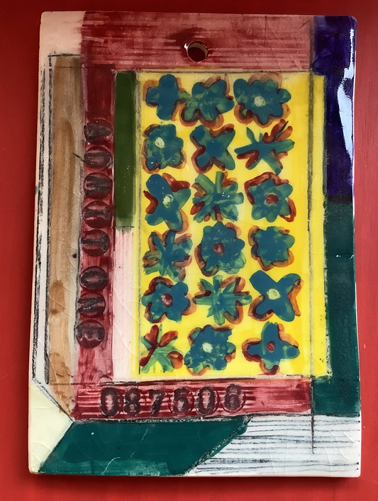 Susie Cousins Small Fishplate (homage to Andy Warhol)