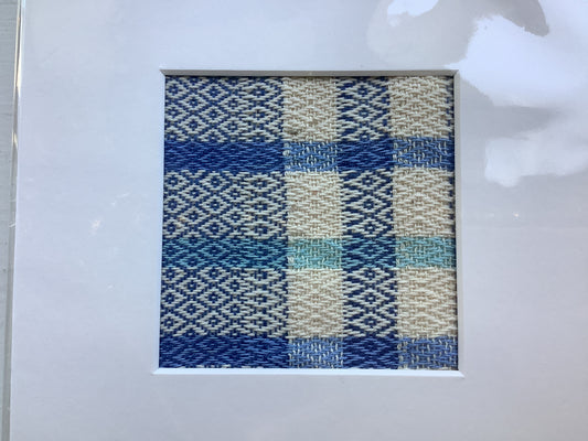 Camphill MK hand woven mounted textile by Becky