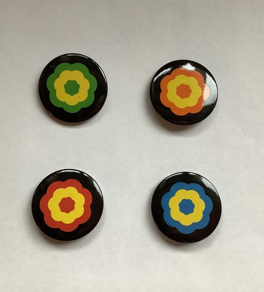 Yinka Ilori: Walk with your dreams badges