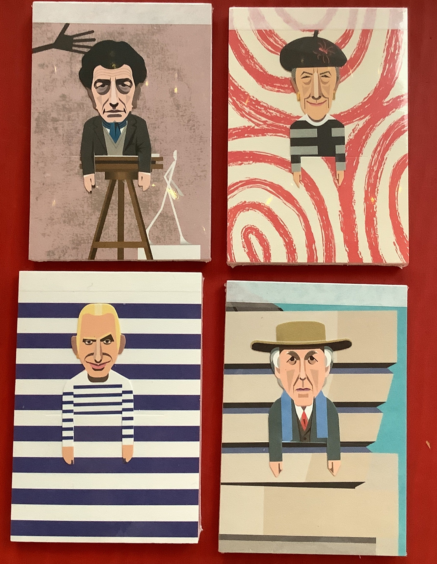 Sketch pad with inspiring artists on the cover