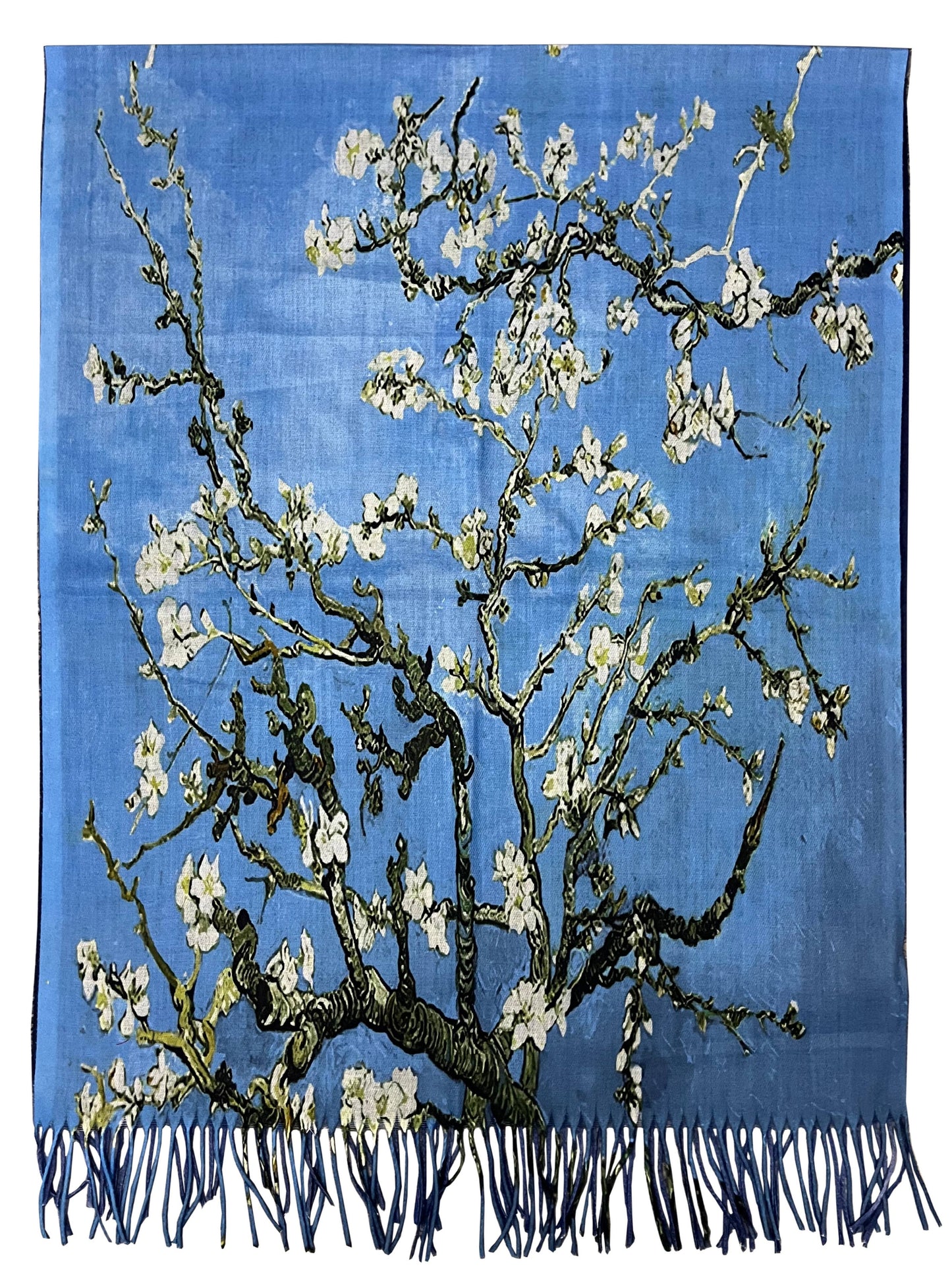 Van Gogh Almond Blossom Art Print Wool Tassel Scarf