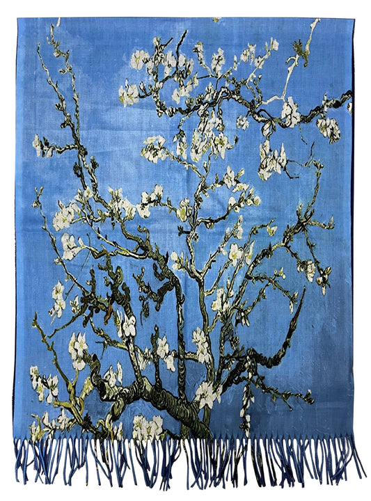 Van Gogh Almond Blossom Art Print Wool Tassel Scarf