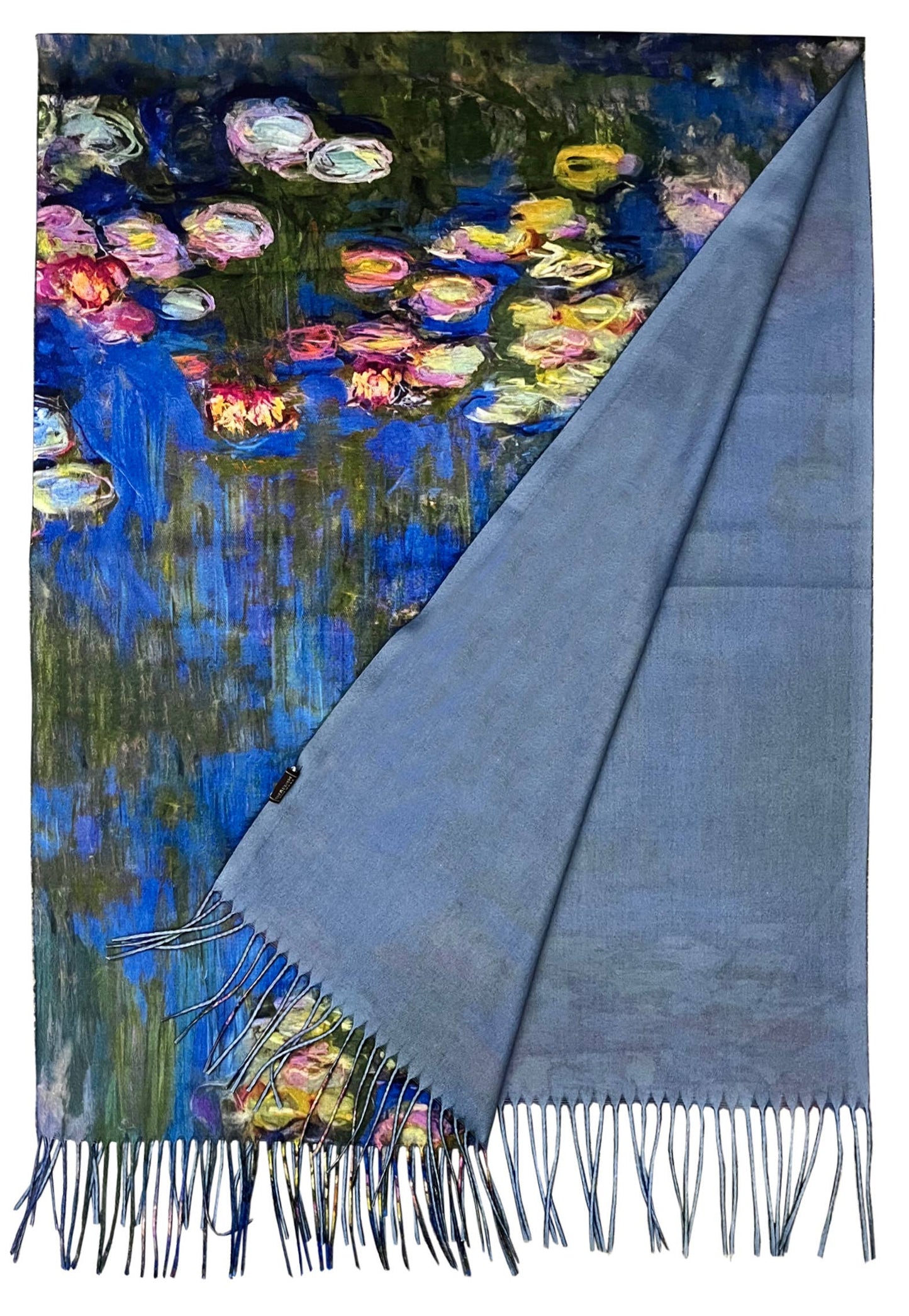 Monet Water Lily  Art Print Wool Tassel Scarf